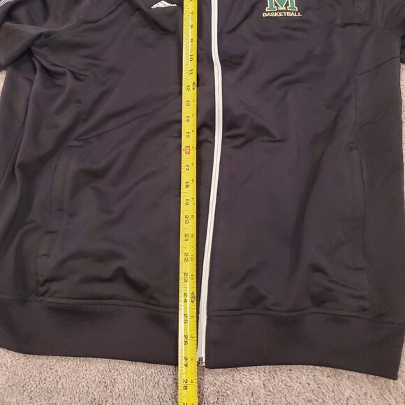 Adidas Zip up Windbreaker Black Jacket sz XXL - Picture 3 of 6
